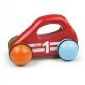 Voiture en bois 1er âge - Rouge  / Naturelle