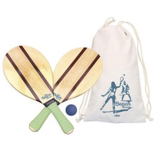 Raquettes de plage en bois