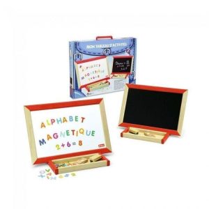 Tableau ardoise d'activités en bois