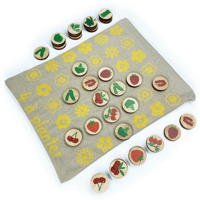 PROMOTION Jeu du morpion - 4 à planter version Fruits et Légumes