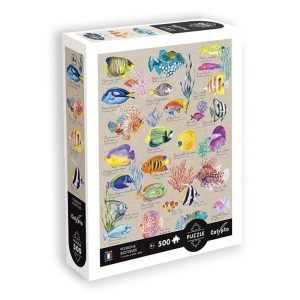 Puzzles 500 pièces Fleurs / Poissons  / Fonds Marins / Mont Fuji