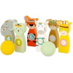 Jeu de quilles Animaux en bois